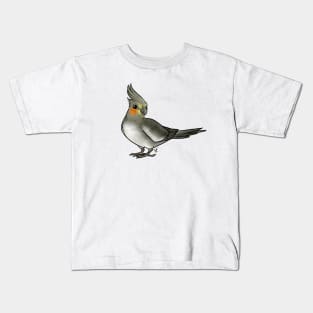 Bird - Cockatiel - Gray Female Kids T-Shirt